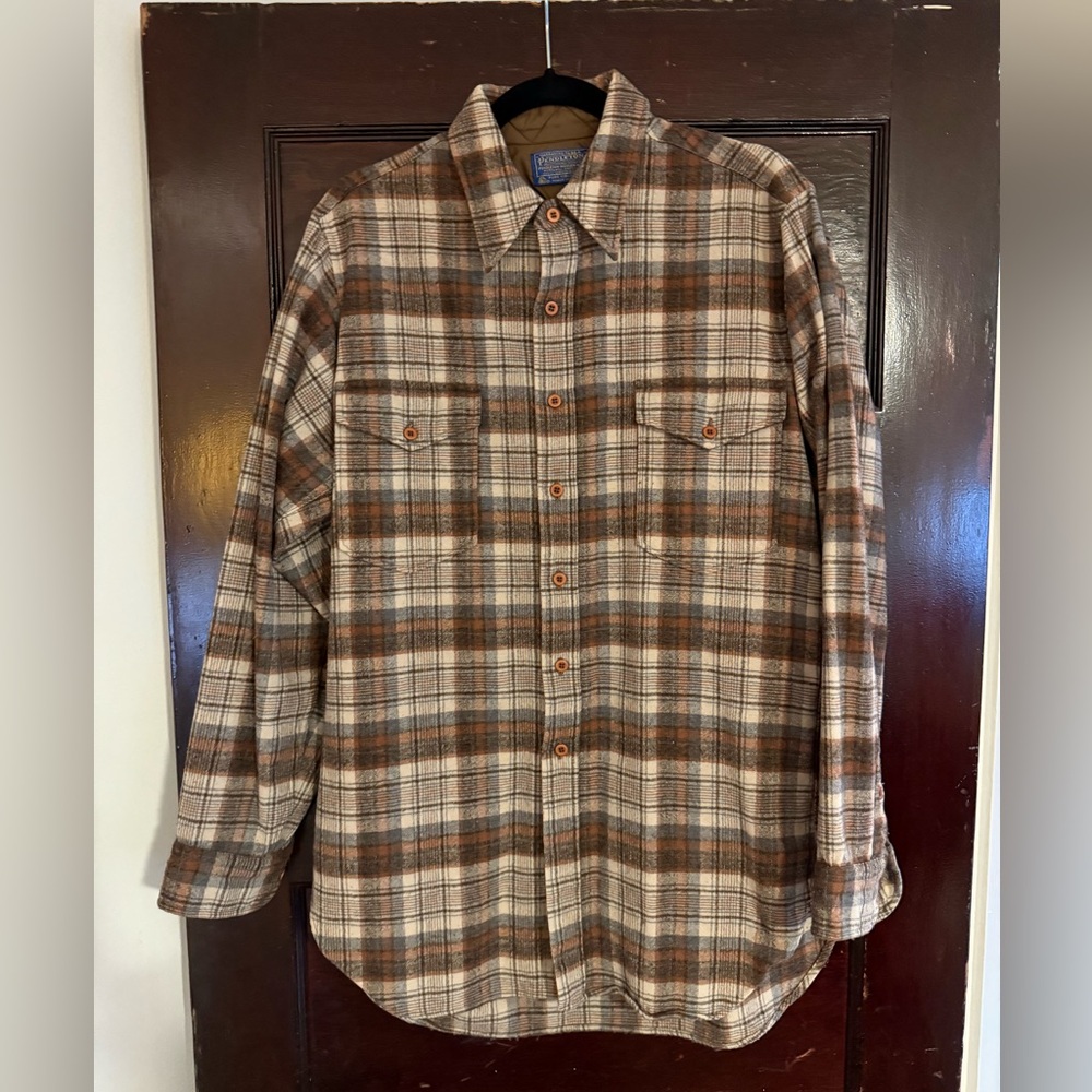 Vintage Pendleton wool button down shirt, size L